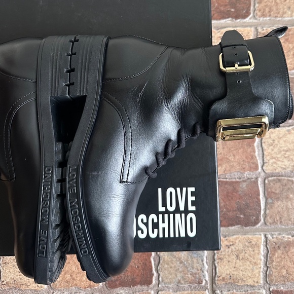 Authentic Love Moschino Leather Combat Boots - Picture 6 of 16